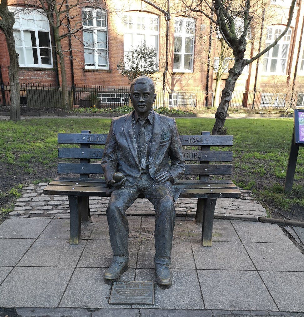 Statue of Alan Turing in Sackville Gardens